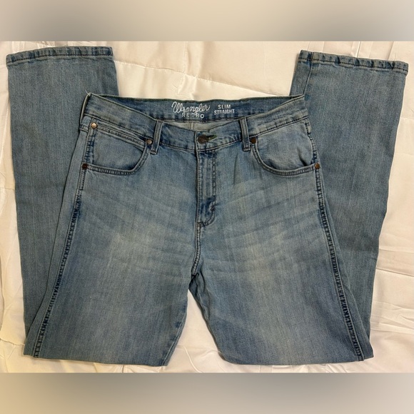 Wrangler Other - Wrangler Retro Slim Straight Denim Blue Jeans